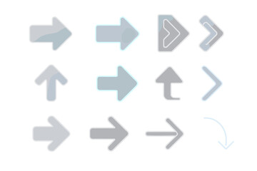 Glowing neon arrows pointing in various directions on dark background