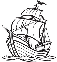 pirate ship vector