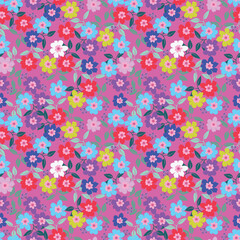 Seamless watercolor floral pattern design