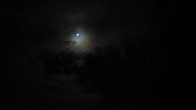 Strange clouds try to cover the dark sky