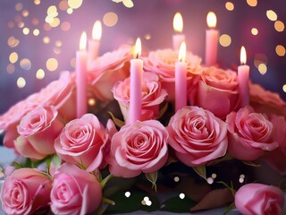 roses and candles