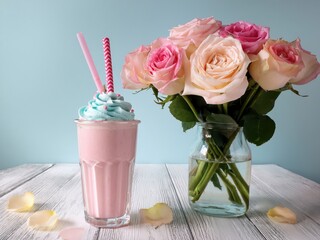 Roses and milkshake