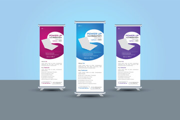Roll up banner design template | Technology roll up banner design	