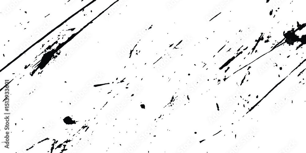 Fototapete scratches texture dirty grainy and scratches transparent white background. Vector scratch marks line on white and transparent background. Vector abstract style black paintbrush design banner templates