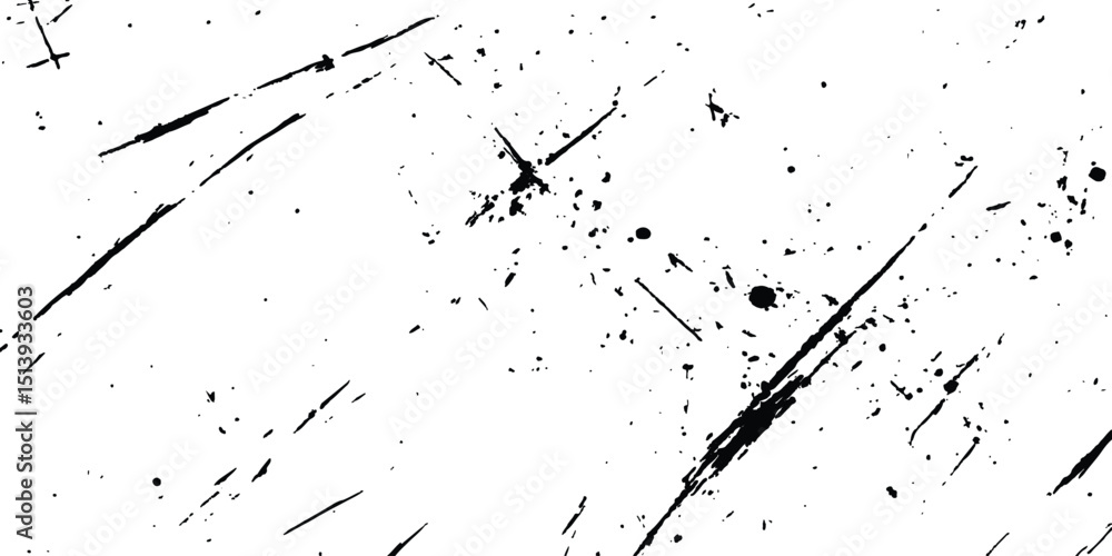 Poster black scratches texture dirty grainy and scratches transparent white background.vector scratch marks