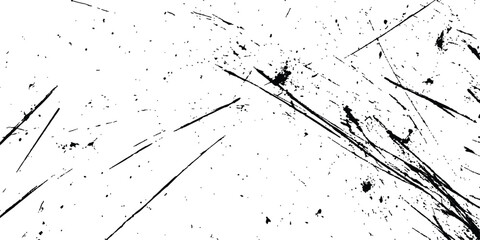 Black scratches texture dirty grainy and scratches transparent white background.Vector scratch marks on white and transparent background. Vector abstract style black paintbrush design banner templates