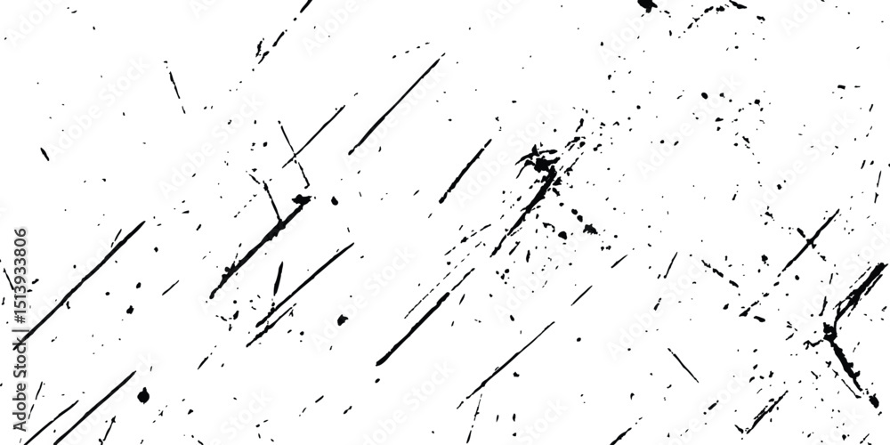 Aufkleber black scratches texture dirty grainy and scratches transparent white background.vector scratch marks