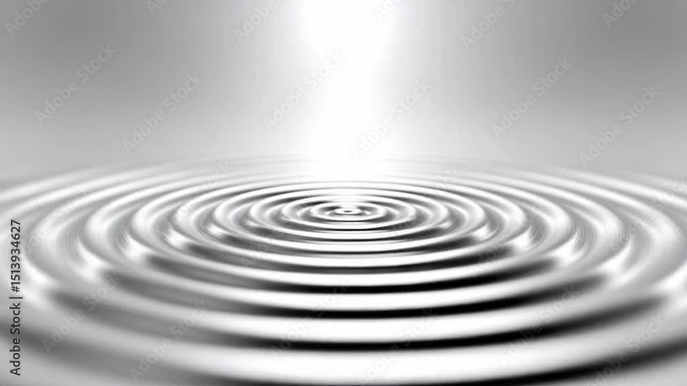 Poster ripples of reflection: a striking close-up perspective captures concentric ripples spreading across 