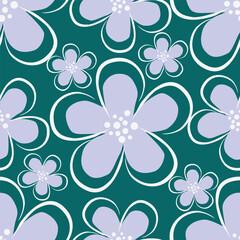 Seamless watercolor floral pattern design