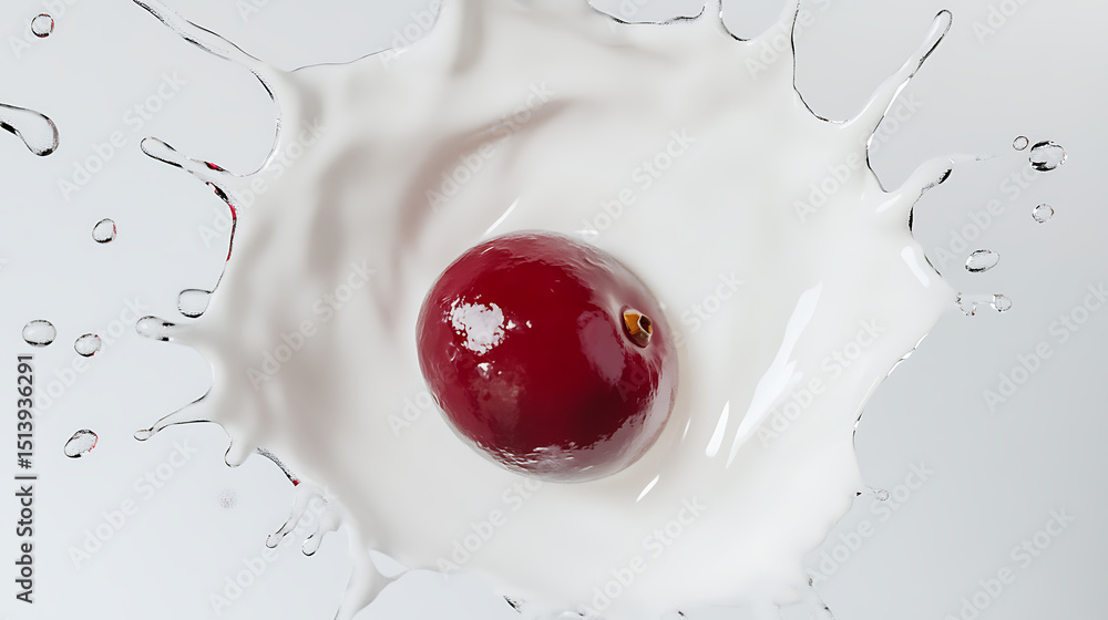 Poster vibrant fruit splash: a burst of color and refreshment, capturing the dynamic collision of ripe frui