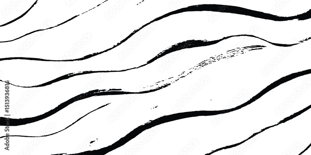 Poster Line art wave line isolated white backgrounds drawing. Abstract black wave design isolated on white background. abstract black wave and curve design ,modern and smooth motion white background,
