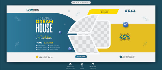 Dream House Real Estate Facebook Cover Design and web banner