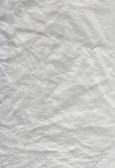 White wrinkled plastic bag texture