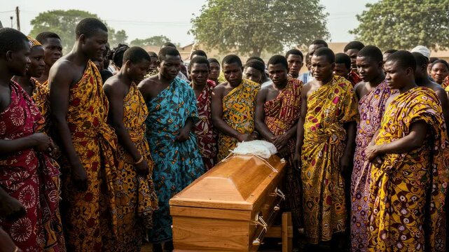 Heartfelt farewell: a traditional african funeral ceremony honoring a loved one