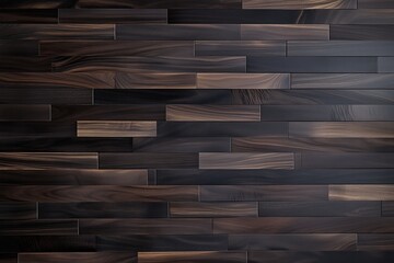 Dark wooden wall texture with modern polished horizontal planks background