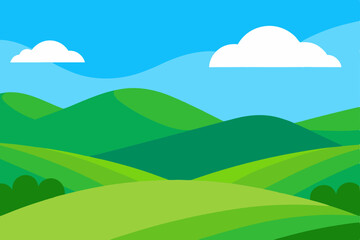 Fototapeta premium landscape with mountains and clouds