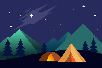 Obraz premium camping in the mountains