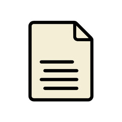 Minimalist Line Art Document Icon Design