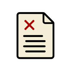Modern Minimal Icon for Document Deletion