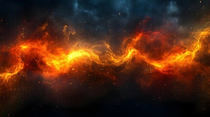 Abstract fiery nebula