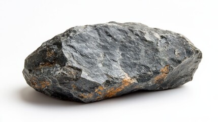 Obraz premium Examining a large rough stone geology study indoor natural light close-up rock properties