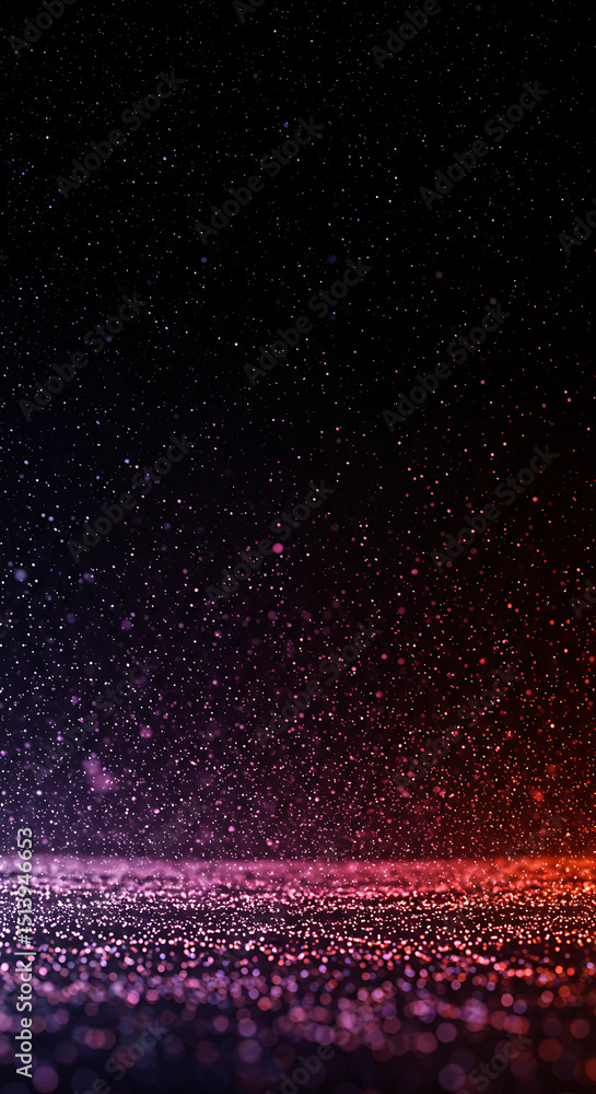Poster abstract dark background with sparkling glitter lights, perfect for adding a touch of magic and cele