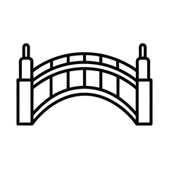 wrought iron gate vector icon line art on transparent background