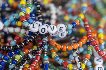 Beads jewelery on a farmers market