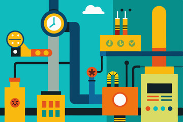 vector illustration of modern building