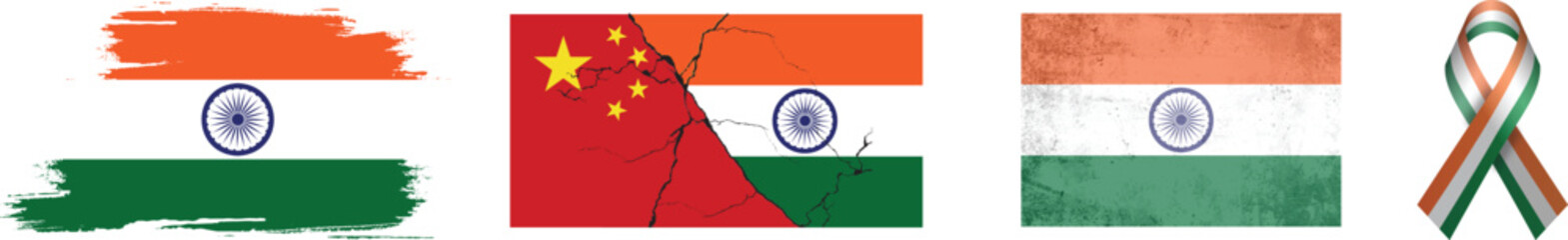 Collection of various with meaningful india flags.