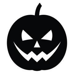 Spooky halloween jack o lantern silhouette design suitable for festive decorations and graphics