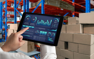 Business data dashboard provide business intelligence analytic for marketing strategy planning...