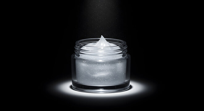 Lunar gelée with shimmer pulse under moonbeam spotlight v2