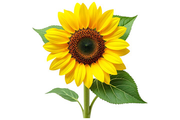 Obraz premium Vibrant sunflower isolated on transparent background