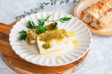 洋風　豆腐のとろろ昆布締め