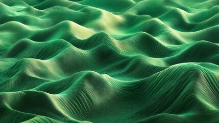 Obraz premium Abstract green wave texture background.
