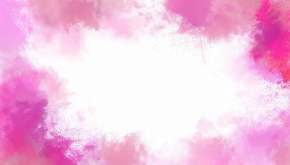 Fototapeta premium soft pink watercolor splash background with white center for web banner, feminine branding, print design, blog header, or greeting card template