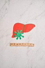 World Hepatitis Day. Hepatitis Awareness Ribbon.