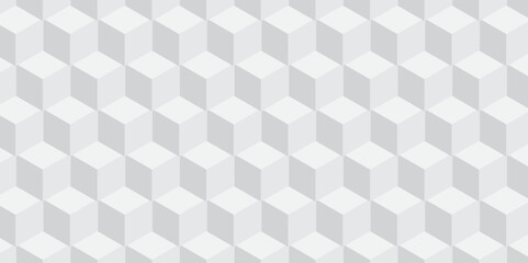 Abstract black white cubes seamless pattern. Vector seamless cubic pattern. Geometric hexagonal line Pattern Background. 