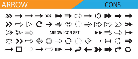 Collection of Navigation Arrows and Symbols for Web and App Design

