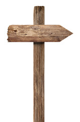 close up of a wooden sign on white background