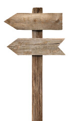 close up of a wooden sign on white background