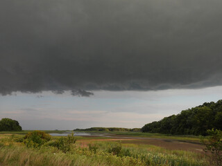The wetland scenery is breathtaking, even when dark storm clouds loom within the sky above. Bombay...