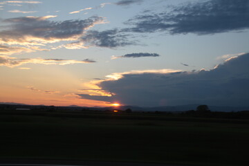 On the way through Croatia, a lovely sunset.