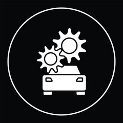 Car workshop body and engine repair logo symbol icon illustration