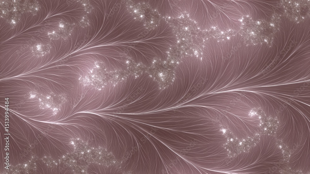 Poster Fractal Plant With Soft Hues and Delicate Patterns in an Intricate Modern Art Design