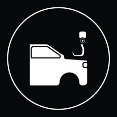 Engine swap car illustration. Replace engine car repair vector