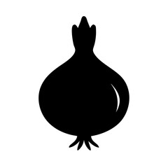 Pomegranate fruit vector illustration fresh organic pomegranate silhouette design healthy food icon