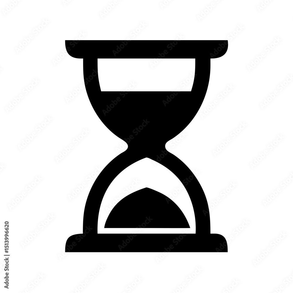Poster hourglass sand timer time countdown deadline urgency symbol vector graphic design element icon illus