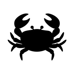 Black crab silhouette vector illustration for seafood restaurant logo design and clip art projects